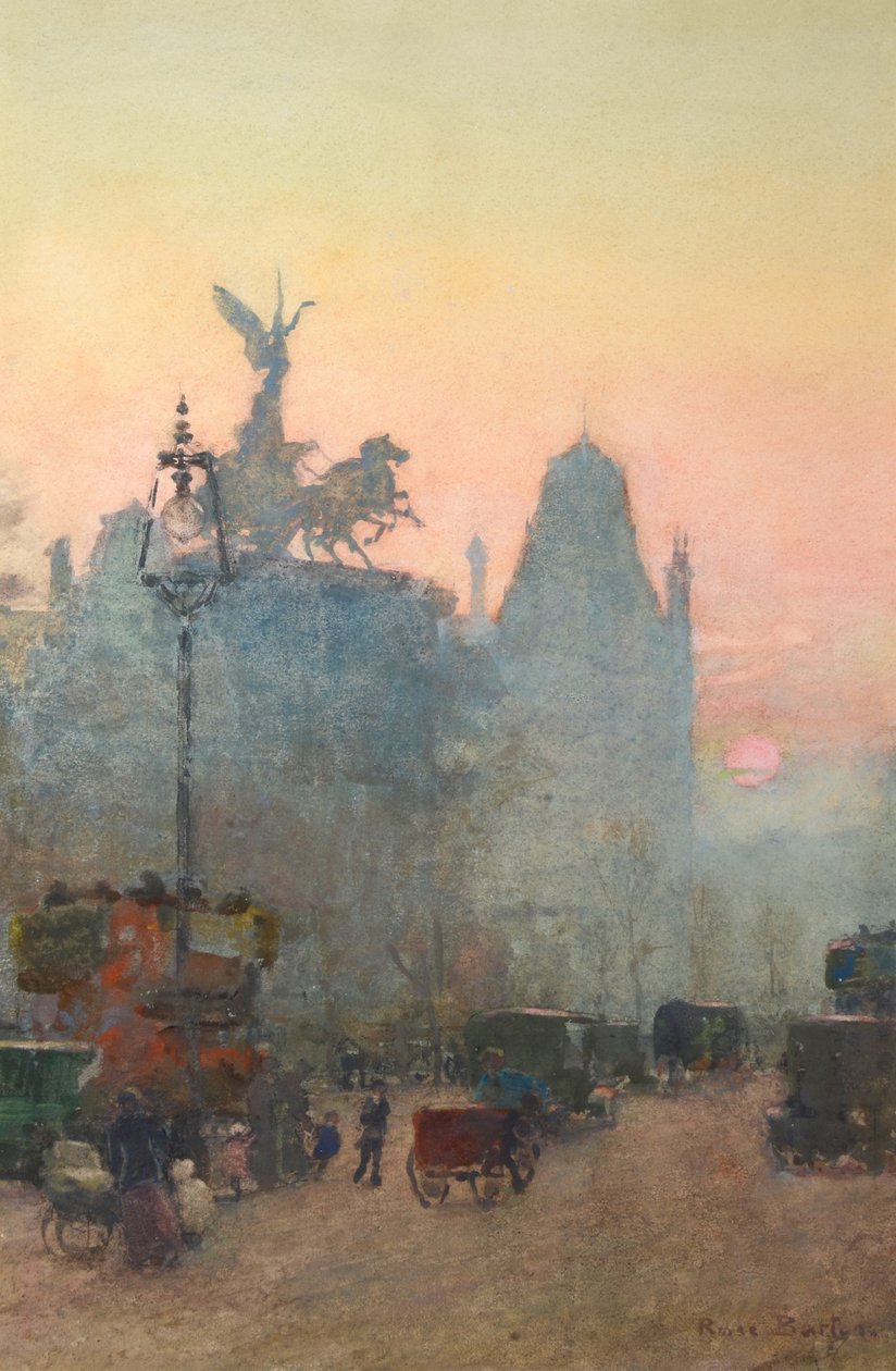 Wellington Arch, Londýn (akvarel) od Rose Maynard Barton