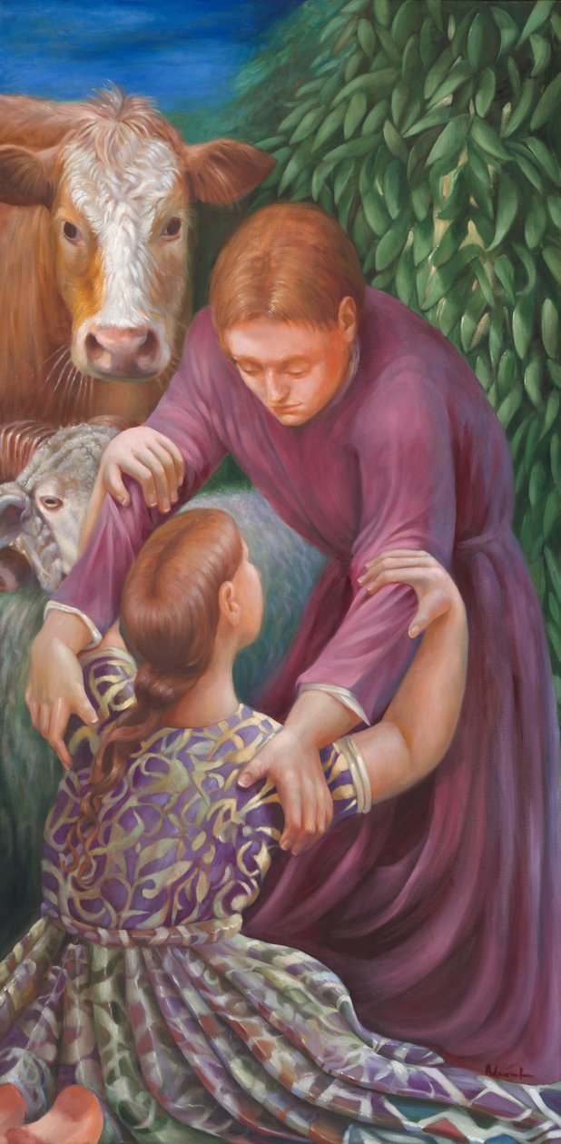 Milosrdenství, 2015 (olej na plátně) od Rosemarie Adcock