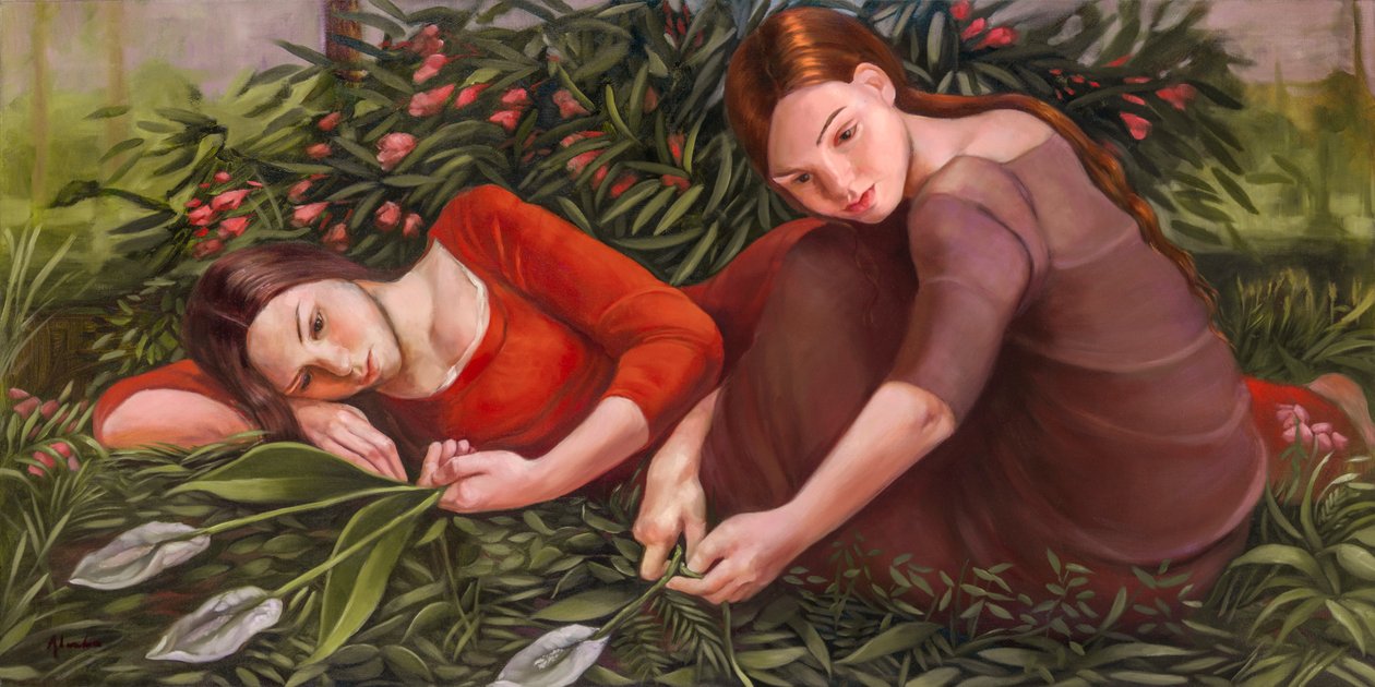 Dokonalý mír Zlomený mír, 2008 (olej na plátně) od Rosemarie Adcock