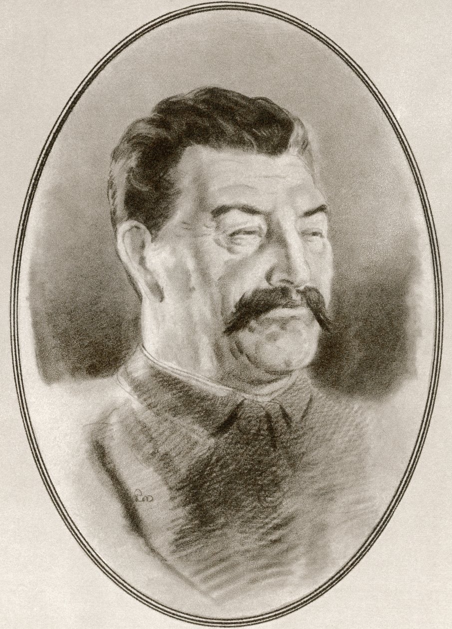 Josif Vissarionovič Stalin, z Živé biografie slavných panovníků. od Ross Gordon