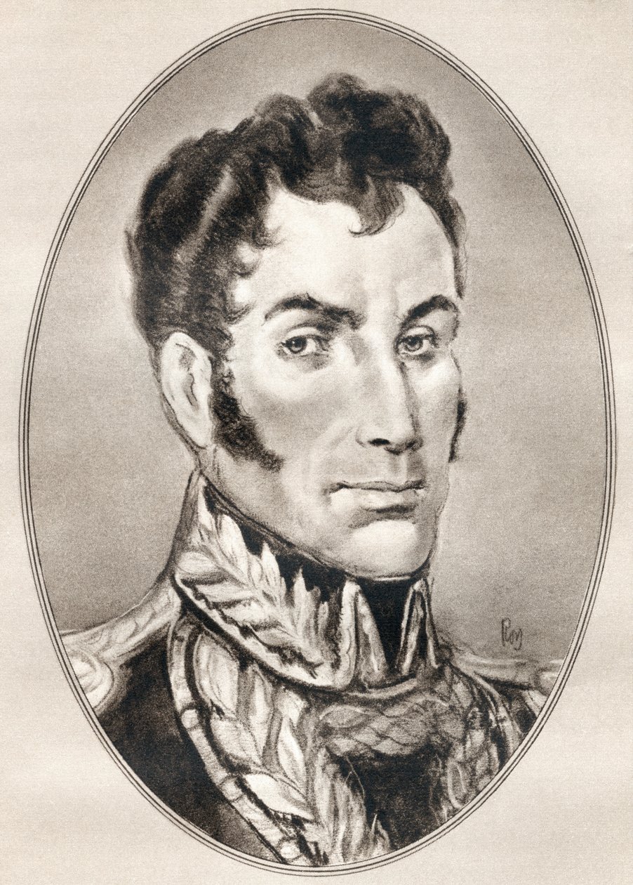Simon Jose Antonio de la Santusima Trinidad Bolivar Palacios Ponte y Blanco z Živé biografie slavných mužů. od Ross Gordon