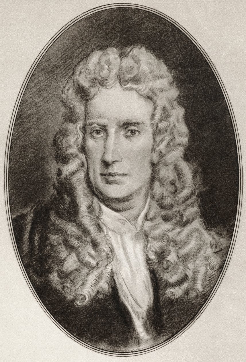 Sir Isaac Newton, z Živé biografie slavných mužů od Ross Gordon