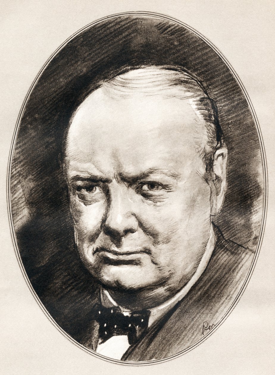 Sir Winston Leonard Spencer-Churchill z Živé biografie slavných mužů. od Ross Gordon