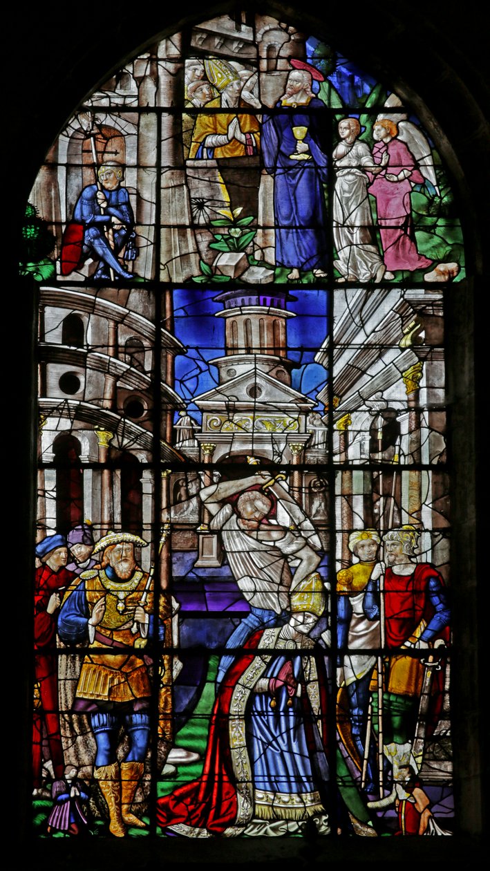 Okno zobrazující popravu svatého Denise, 1530-40 od Rouen School