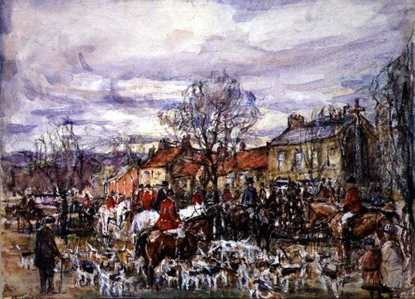 Setkání honičů od Rowland Henry Hill
