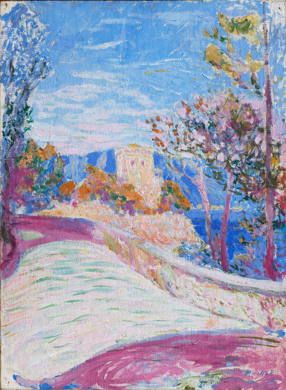 Cesta a stromy, c.1915-18 od Rubaldo Merello