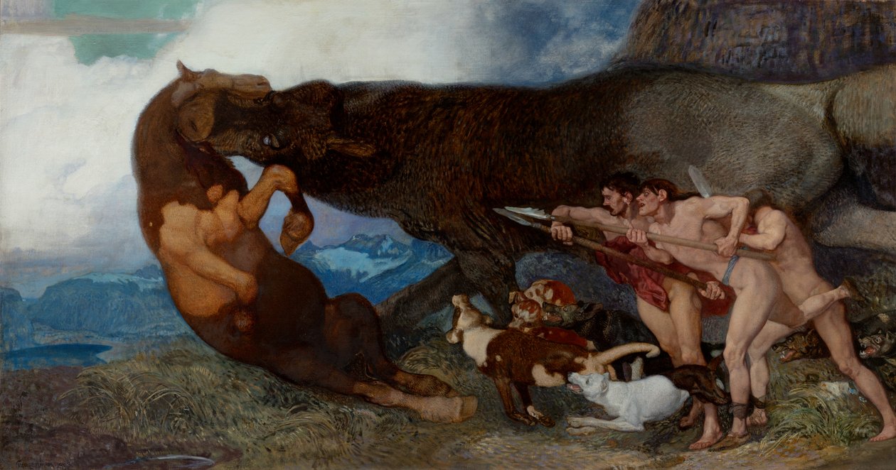 Fighting with a Monster, 1903 od Rudolf Jettmar