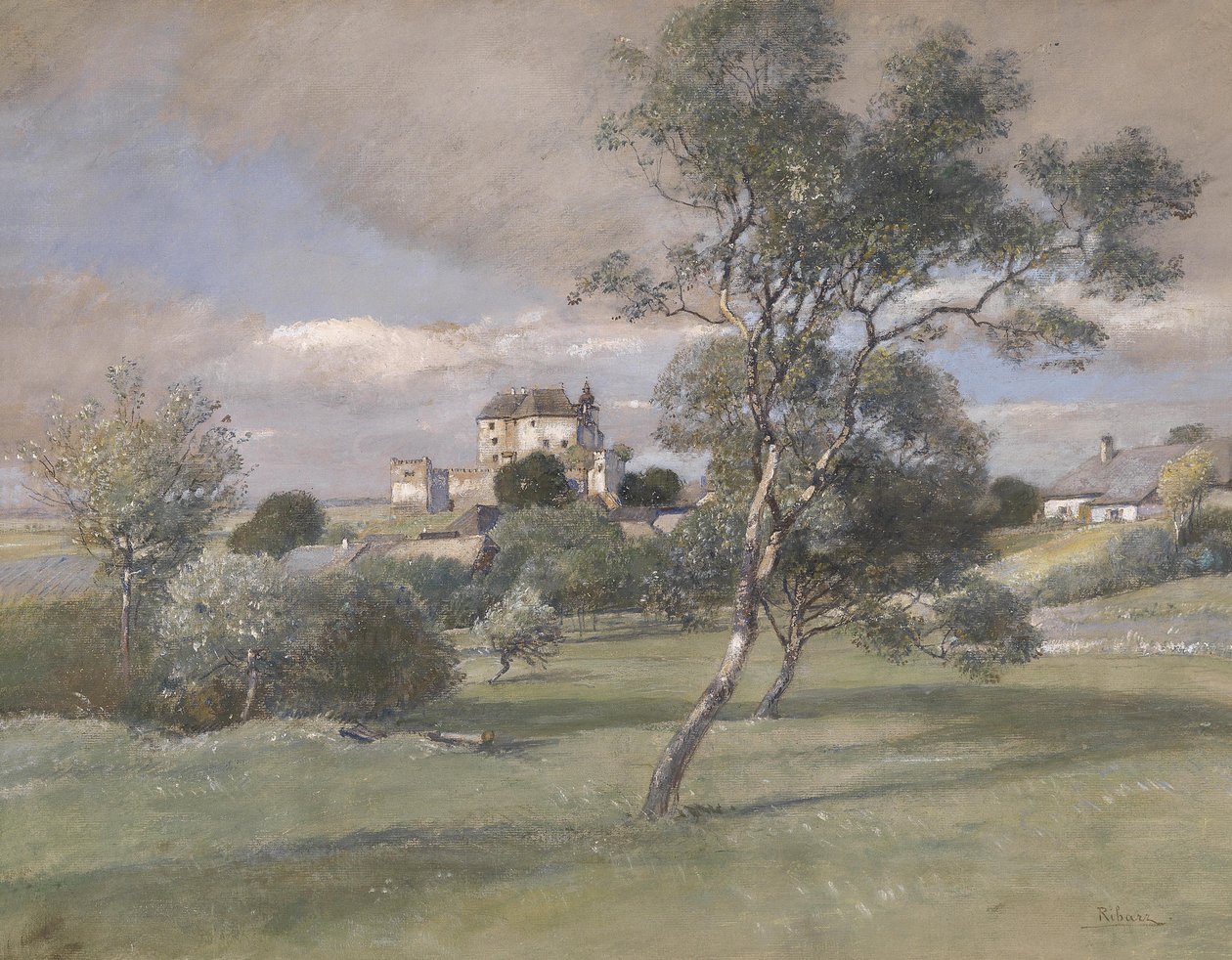 Hrad Albrechtsberg ve Waldviertelu od Rudolf Ribarz