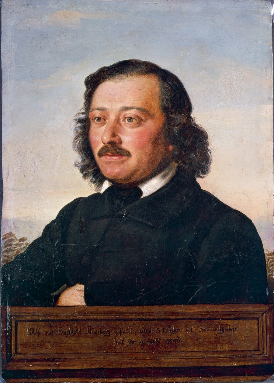 Portrét Bertholda Auerbacha od Rudolf Julius Benno Huebner