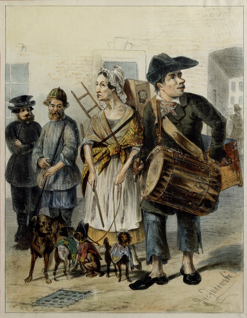 Sluha vyvádí psy, 1843 od Rudolf Kasimirovich Zhukovsky