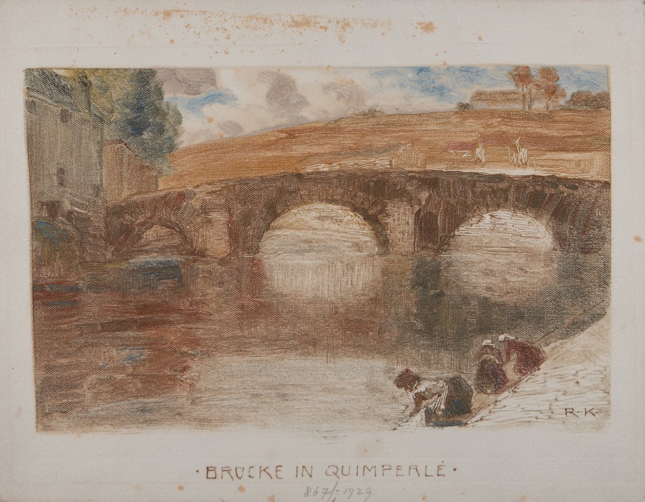 Brücke v Quimperlé I od Rudolf Konopa