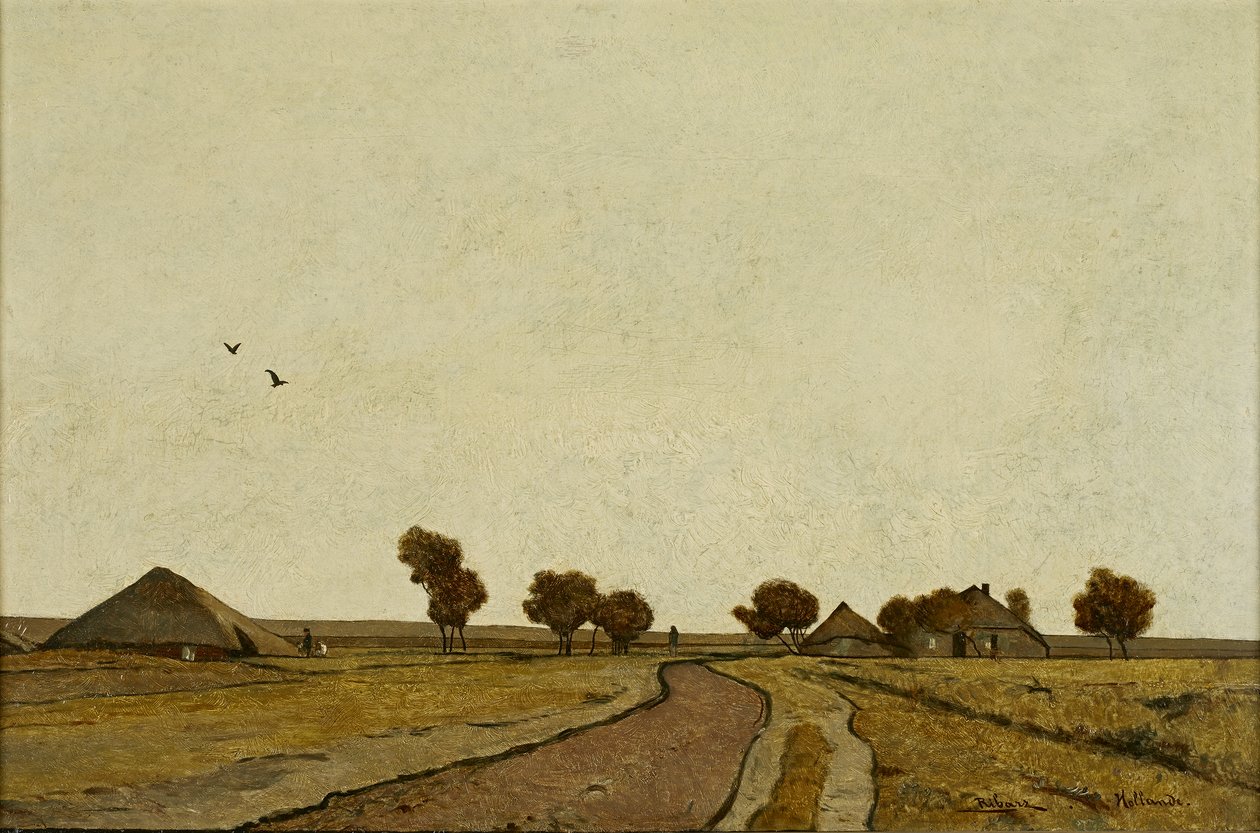 Holandská krajina s farmami od Rudolf Ribarz