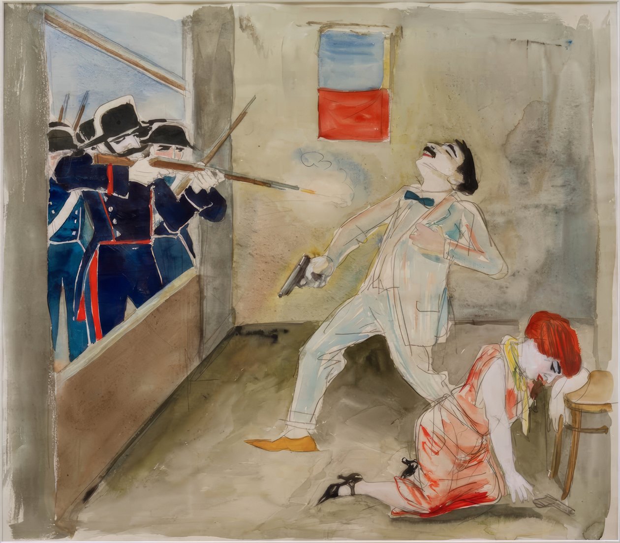 Smrt anarchisty Mora od Rudolf Schlichter