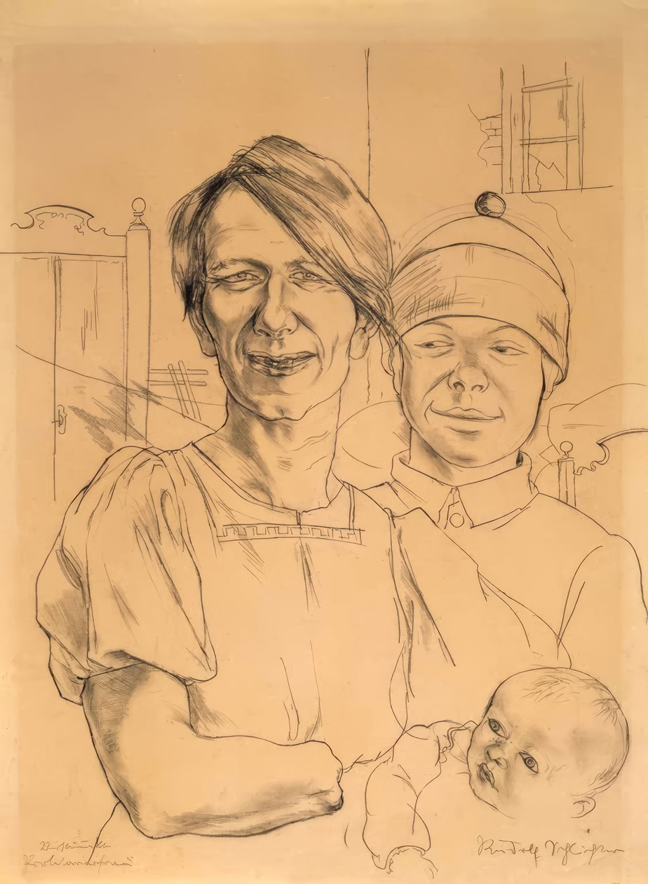 Zmrzačená proletářská žena od Rudolf Schlichter