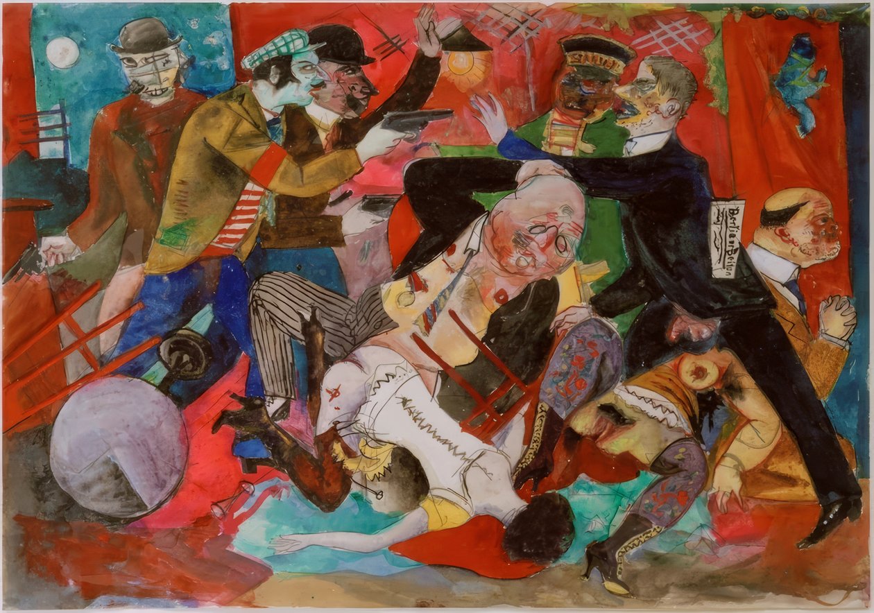 Přepadení v bordelu od Rudolf Schlichter