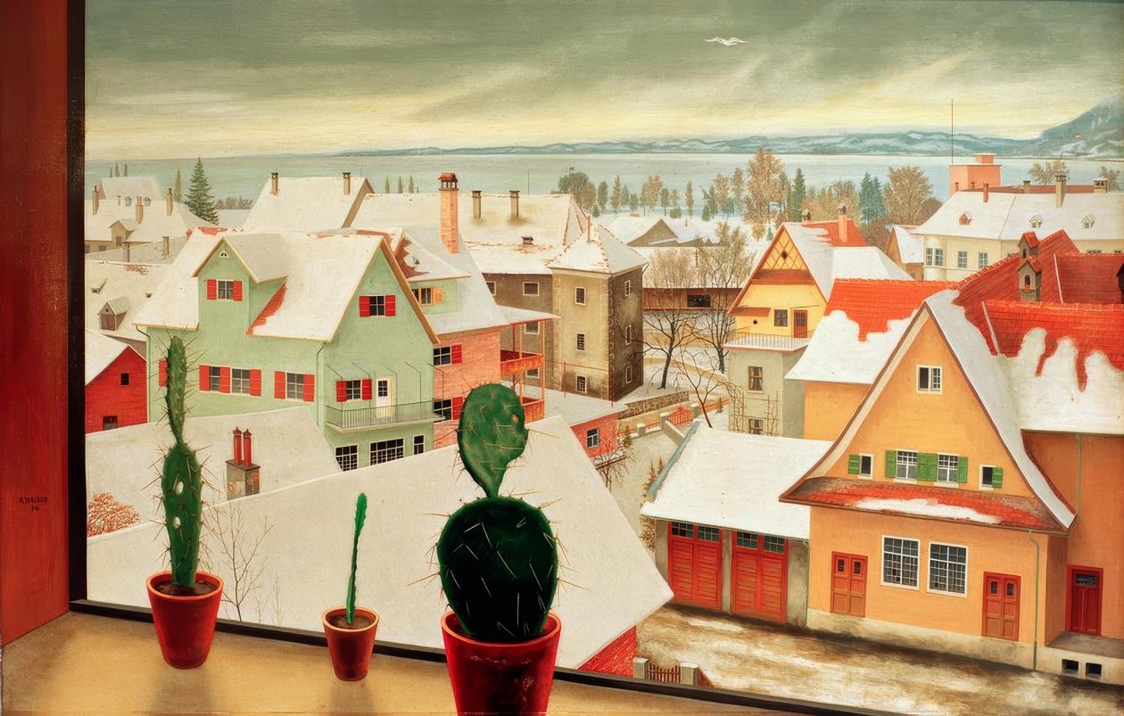 Zimní krajina - pohled z ateliéru od Rudolf Wacker
