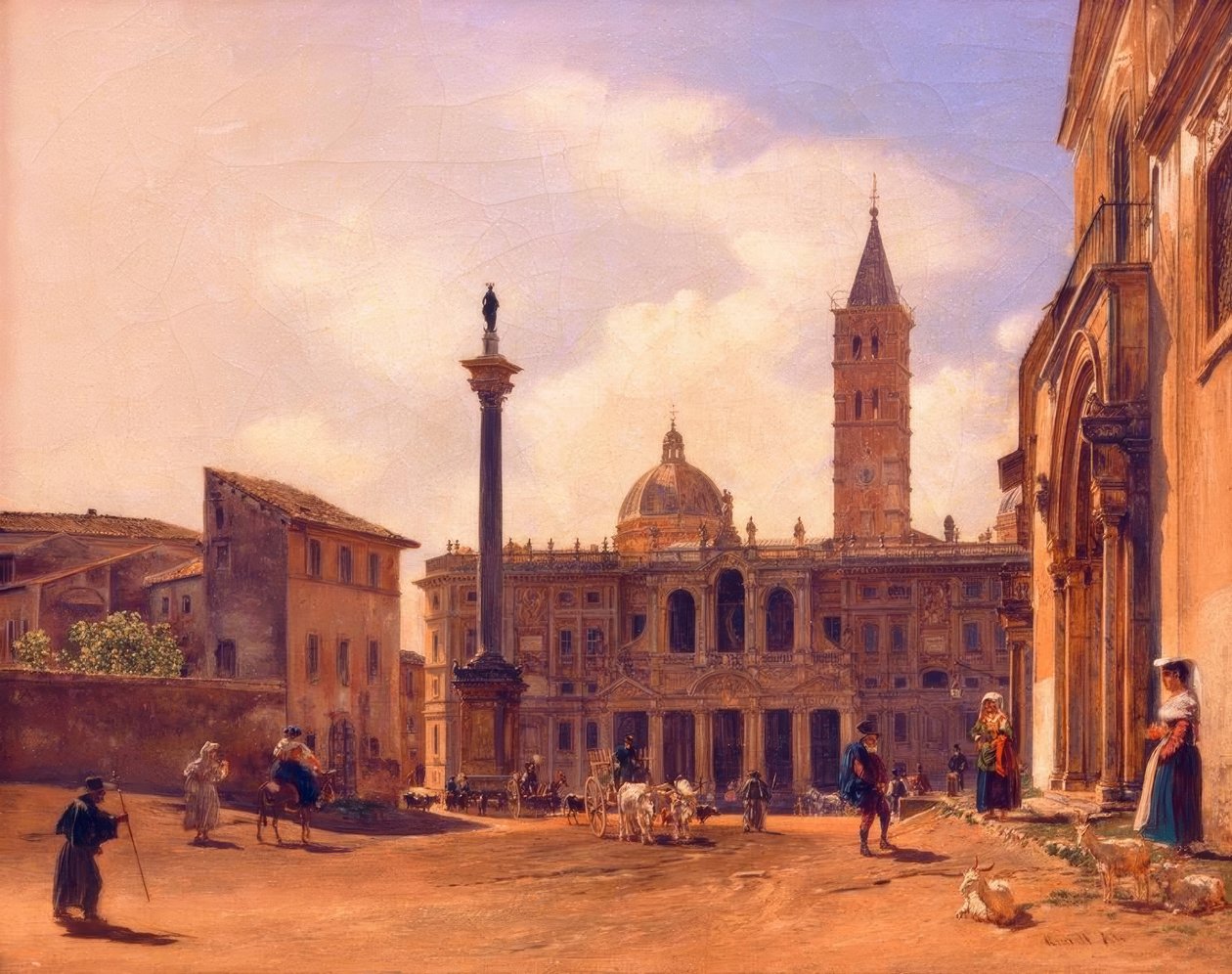 Piazza di S. Maria Maggiore v Římě od Rudolf von Alt