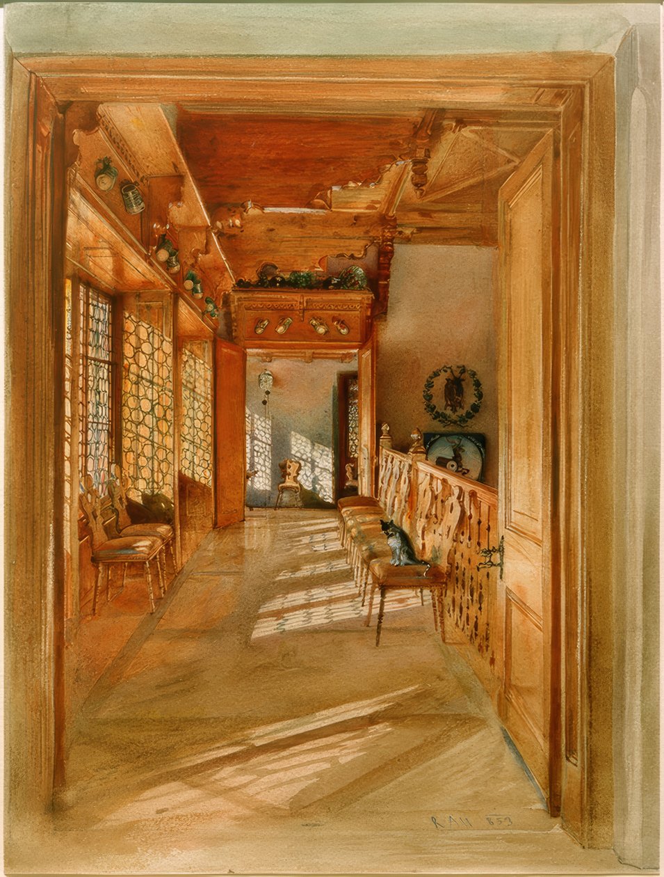 Schodiště od Rudolf von Alt