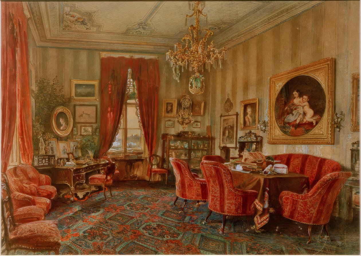 Vídeňský salon makarského období od Rudolf von Alt