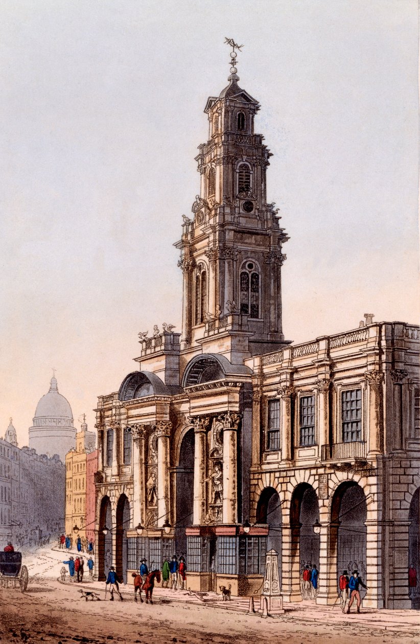 Královská burza, 1816 (barevná akvatinta) od Rudolph Ackermann