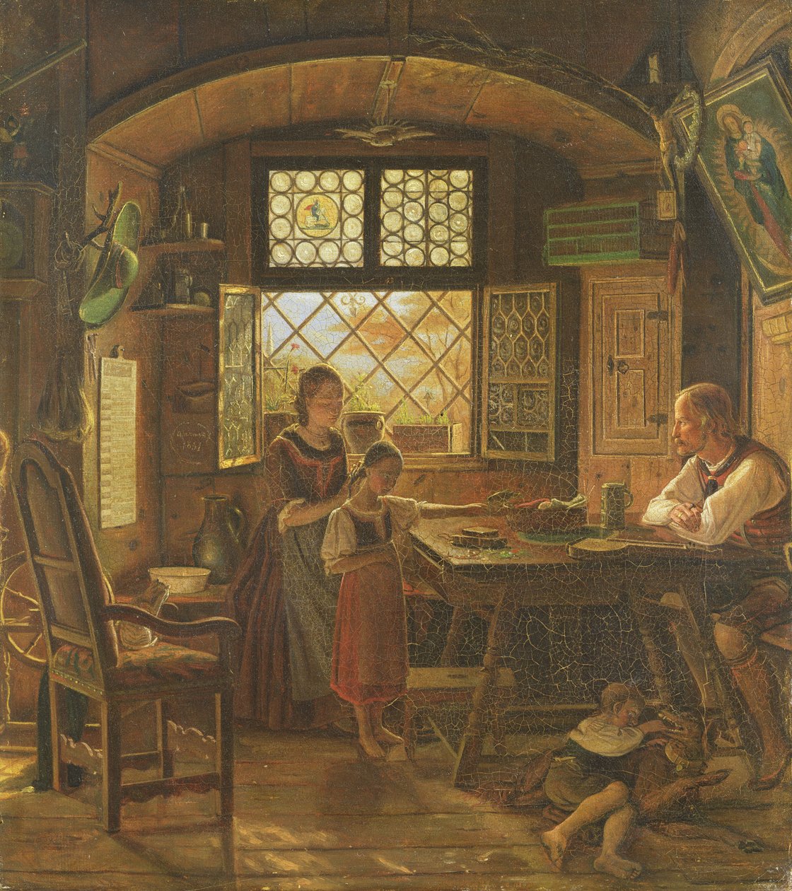 Nedělní ráno v Tyrolsku, 1831 od Rudolph Friedrich Wasmann