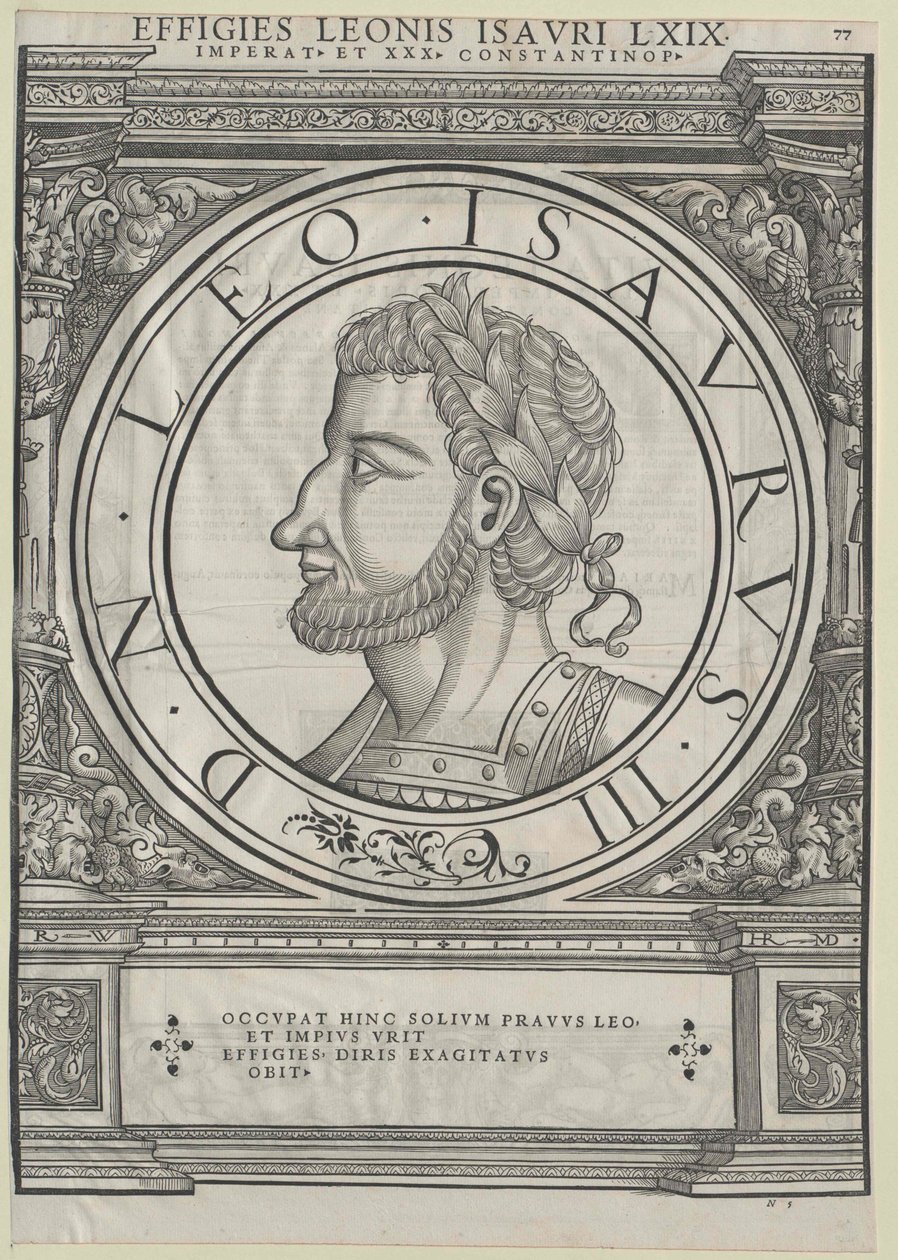 Východořímský císař Lev III (tisk) od Rudolph Wyssenbach
