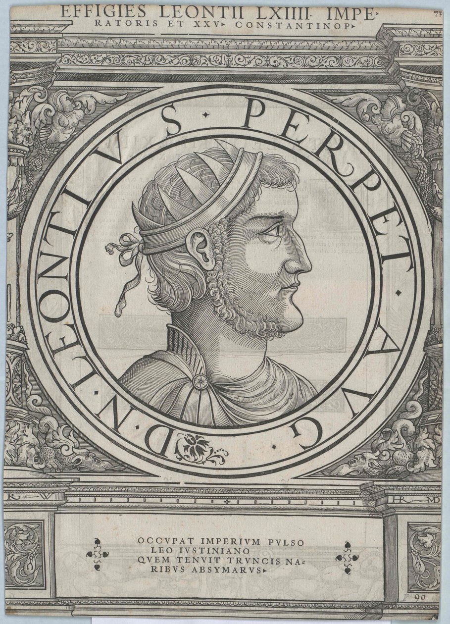Východořímský císař Leontios (tisk) od Rudolph Wyssenbach