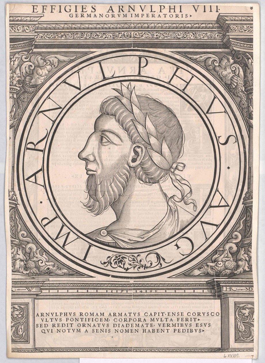 Římský východofranský císař Arnulf (tisk) od Rudolph Wyssenbach