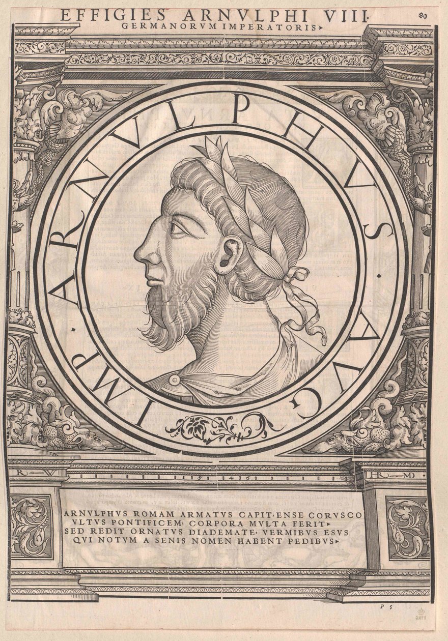 Římský východofranský císař Arnulf (tisk) od Rudolph Wyssenbach