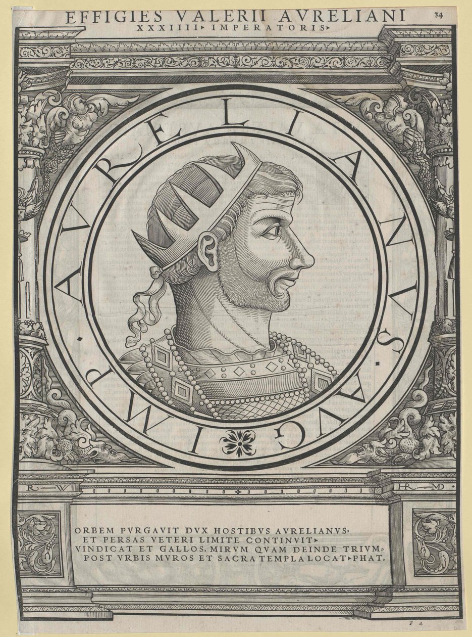 Římský císař Aurelianus (tisk) od Rudolph Wyssenbach