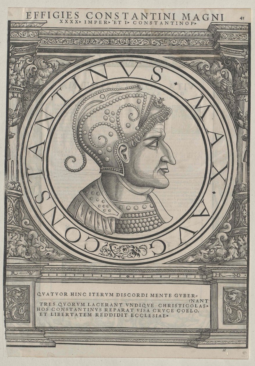 Římský císař Konstantin Veliký (tisk) od Rudolph Wyssenbach