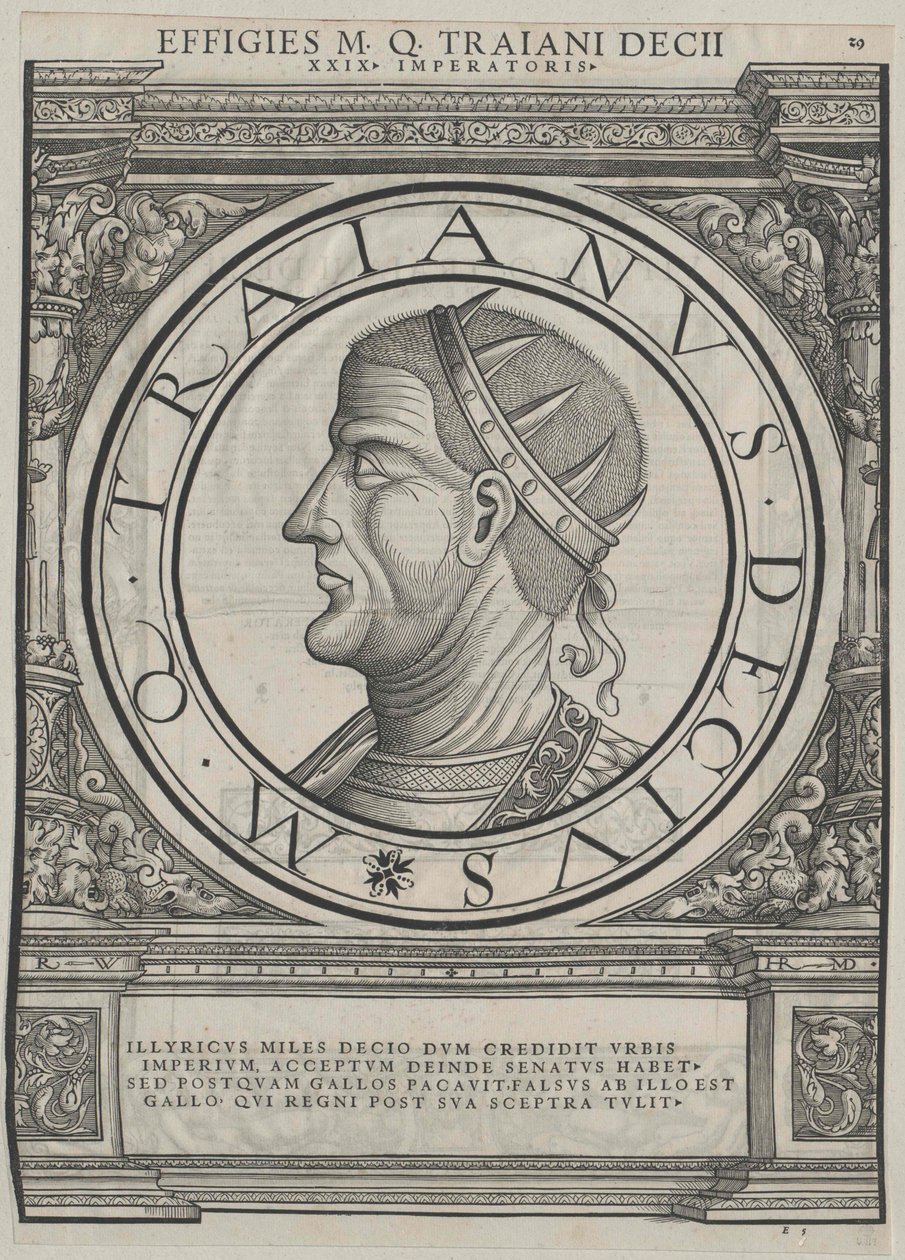 Římský císař Decius (tisk) od Rudolph Wyssenbach