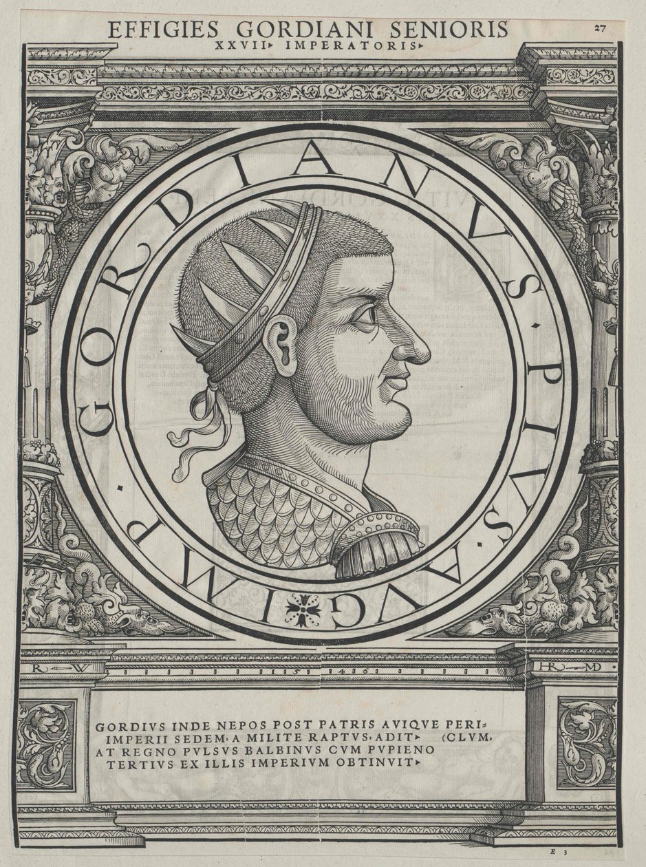 Římský císař Gordian I. (tisk) od Rudolph Wyssenbach