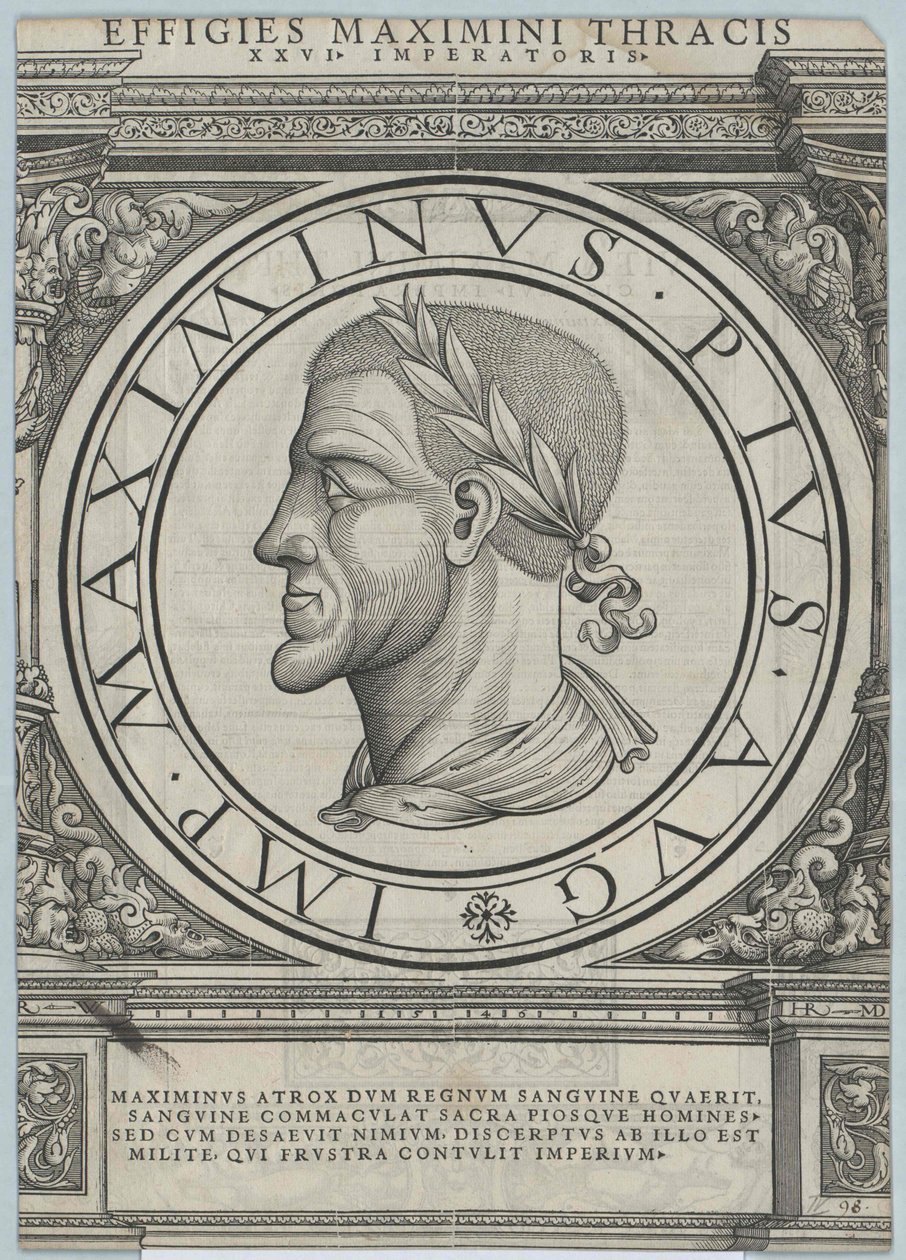Římský císař Maximinus Thrax (tisk) od Rudolph Wyssenbach