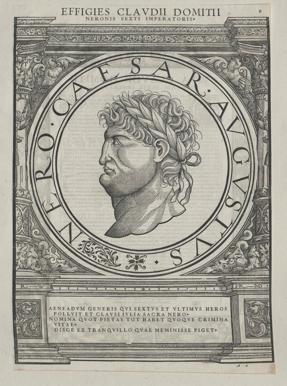 Římský císař Nero (tisk) od Rudolph Wyssenbach