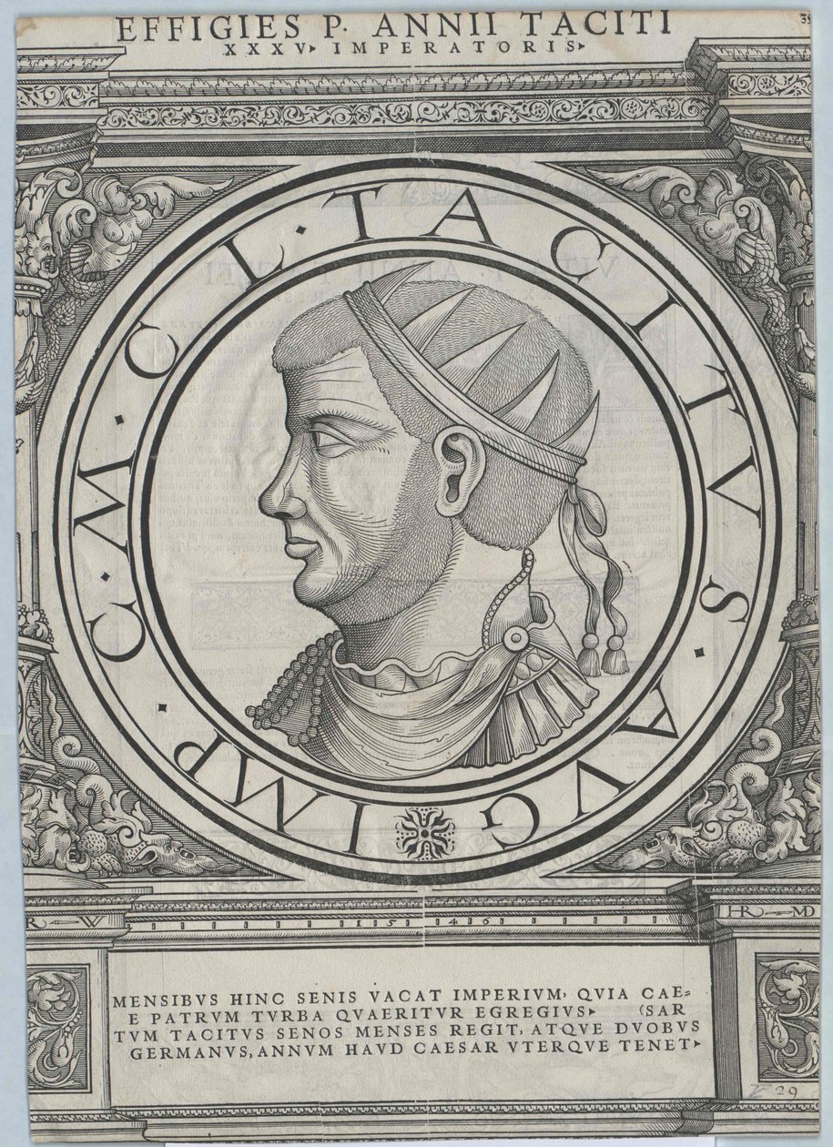 Římský císař Tacitus (tisk) od Rudolph Wyssenbach