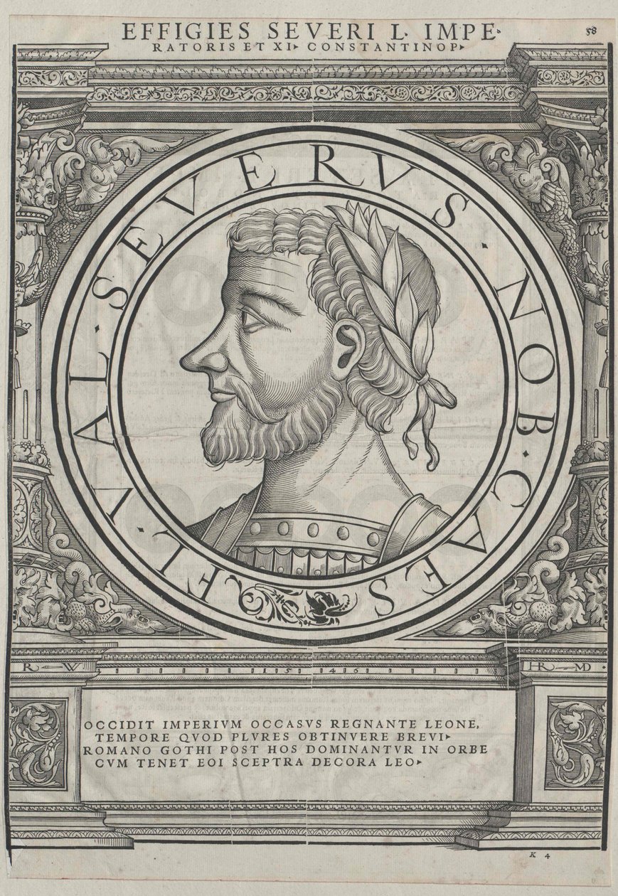 Západořímský císař Libius Severus (tisk) od Rudolph Wyssenbach