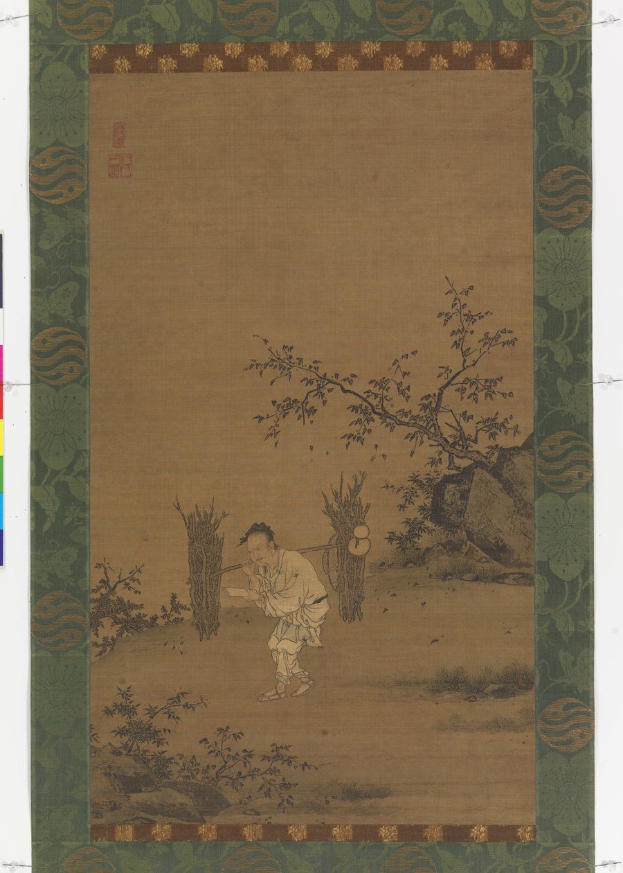 Zhu Maichen, cca 1450 (inkoust a barva na hedvábí) od Rui Shi