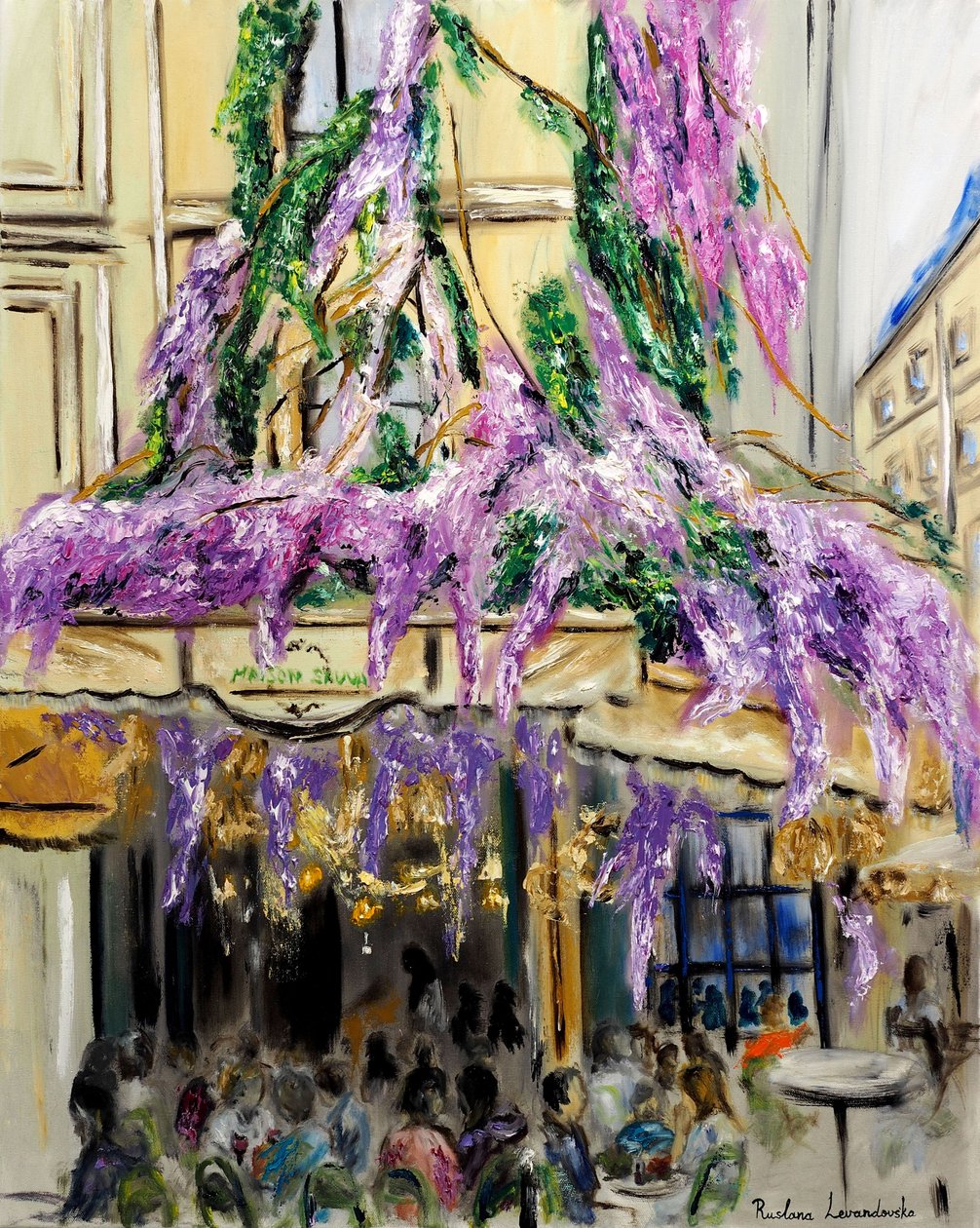 Maison Sauvage Paris - Vistárie, 2023 (olej na plátně) od Ruslana Levandovska