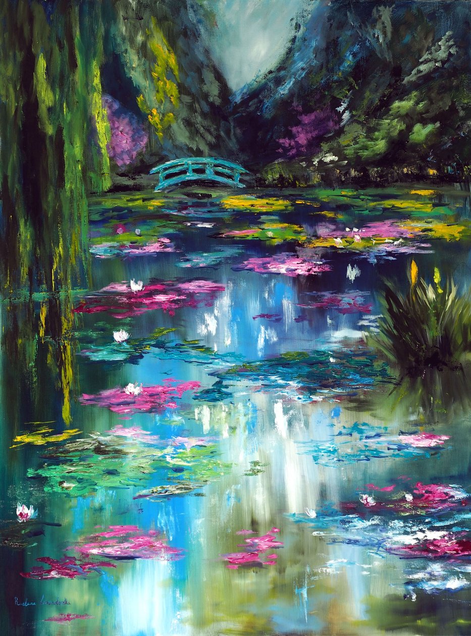 Monet Japonská zahrada Giverny, 2021 (olej na plátně) od Ruslana Levandovska