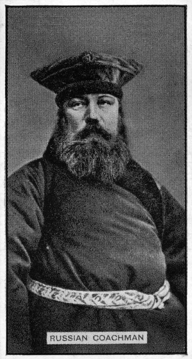 Moskevský kočí podle fotografie z konce 19. století od Russian Photographer