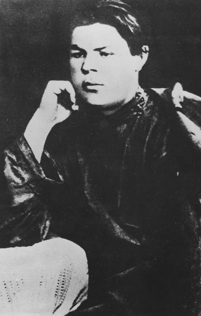 Portrét Alexeje Maximoviče Peškova, známého jako Maxim Gorkij, 1887 od Russian Photographer