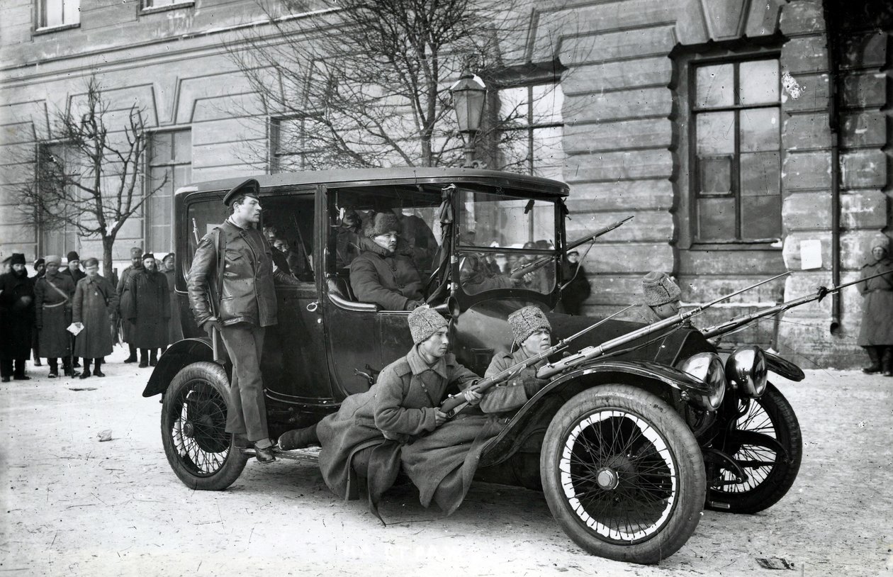 Revoluční milice, Petrohrad, 1917 od Russian Photographer