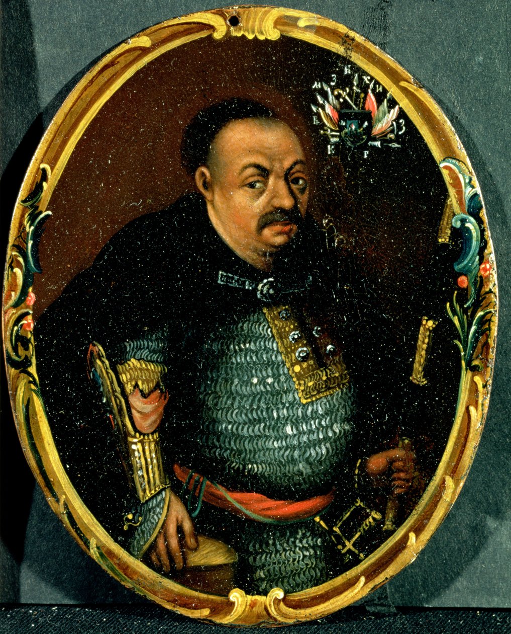Portrét Bohdana Chmelnického (asi 1595-1657) od Russian School