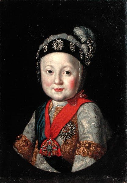 Portrét velkovévody Pavla Petroviče v dětství, 2. polovina 18. století od Russian School