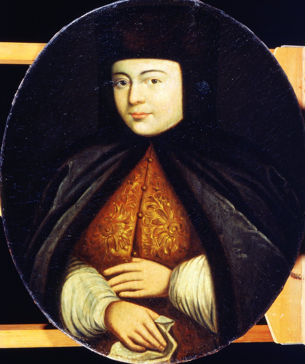 Portright of Natalia Kirillovna Naryshkina (1651-94) od Russian School