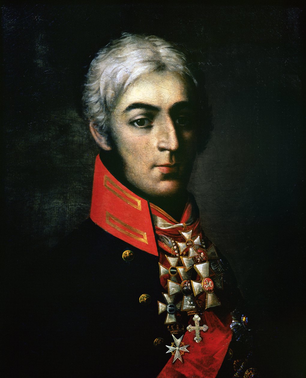Portrét prince Petra Bagrationa (1765-1812) ruský generál od Russian School