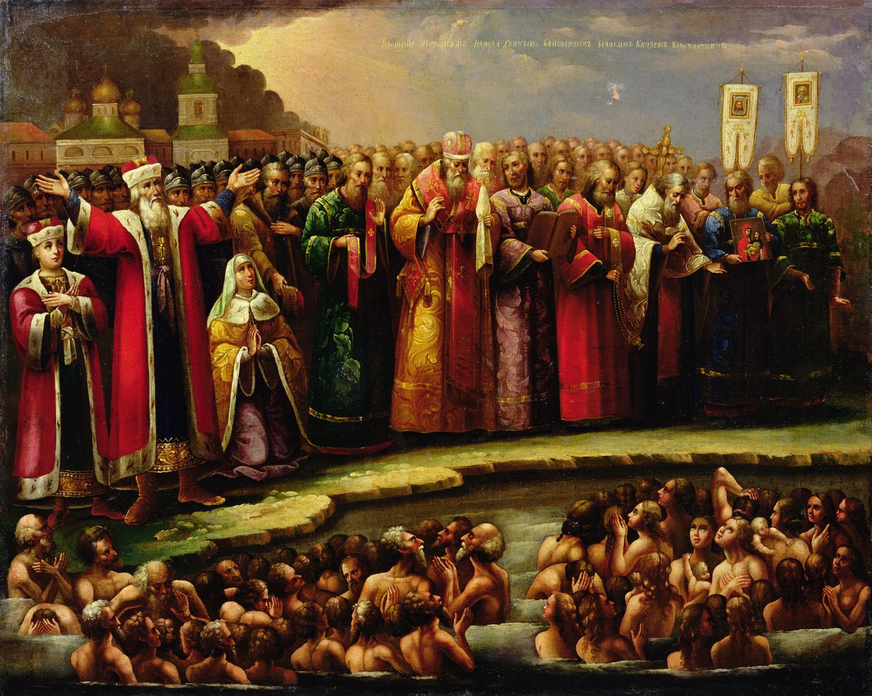 Křest Muromského lidu Jaroslavem z Muromu v roce 1097 od Russian School