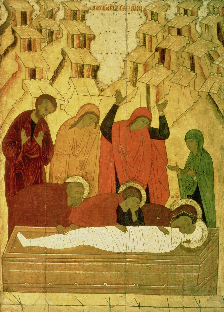 The Entombment (tempera na panelu) od Russian School