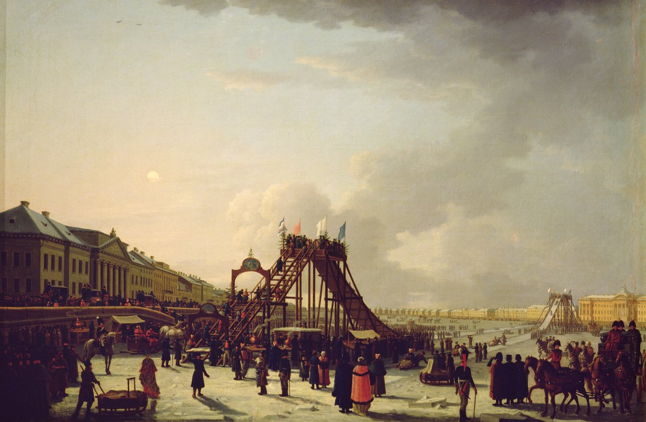 Horské dráhy na Něvě v Petrohradě, 1803 od Russian School